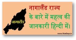 नागालैंड राज्य के बारे में महत्व की जानकारी हिन्दी में।